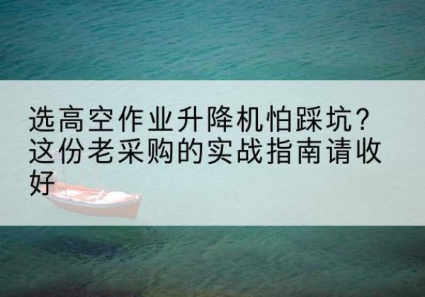 河曲高空作业升降机厂家推荐-选高空作业升降机怕踩坑？这份老采购的实战指南请收好